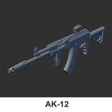 weapon gun ak 12 3d print model - Mito3D