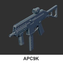 arma pistola apc9k 3d print model - Mito3D