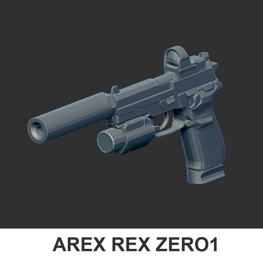 arma pistola arex zero1 3D print model - Mito3D