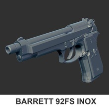 arma pistola Barrett 92fs 3d print model - Mito3D