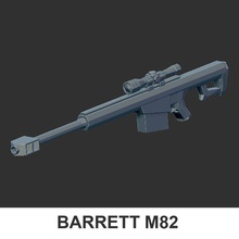 weapon gun barrett m82 3d print model - Mito3D