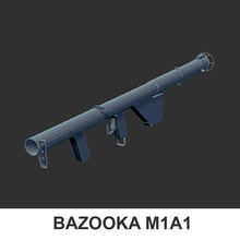 arma pistola bazooka m1a1 3d print model - Mito3D
