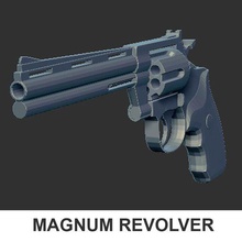 arme pistolet magnum revolver 3d print model - Mito3D