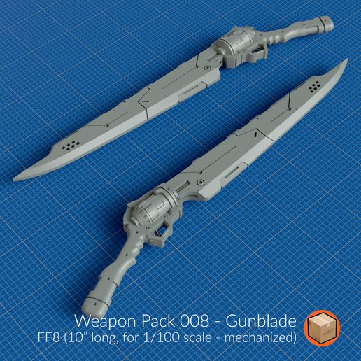 weapon pack 008 art 3D print model - Mito3D