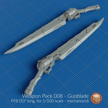 weapon pack 008 art 3d print model - Mito3D