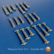 arme pack 015 art accessoires gundam feu 3d print model - Mito3D