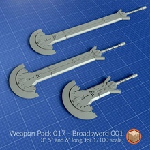 weapon pack 017 3d print model - Mito3D