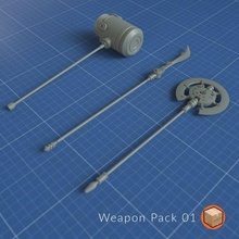 arma paquete 01 armas constructor gundam fuego accesorios gundamfan varonil ibo 3d print model - Mito3D