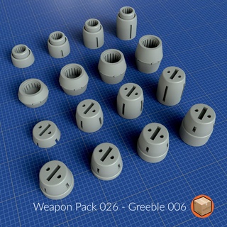 arma paquete 026 gundam armas accesorios 3d print model - Mito3D