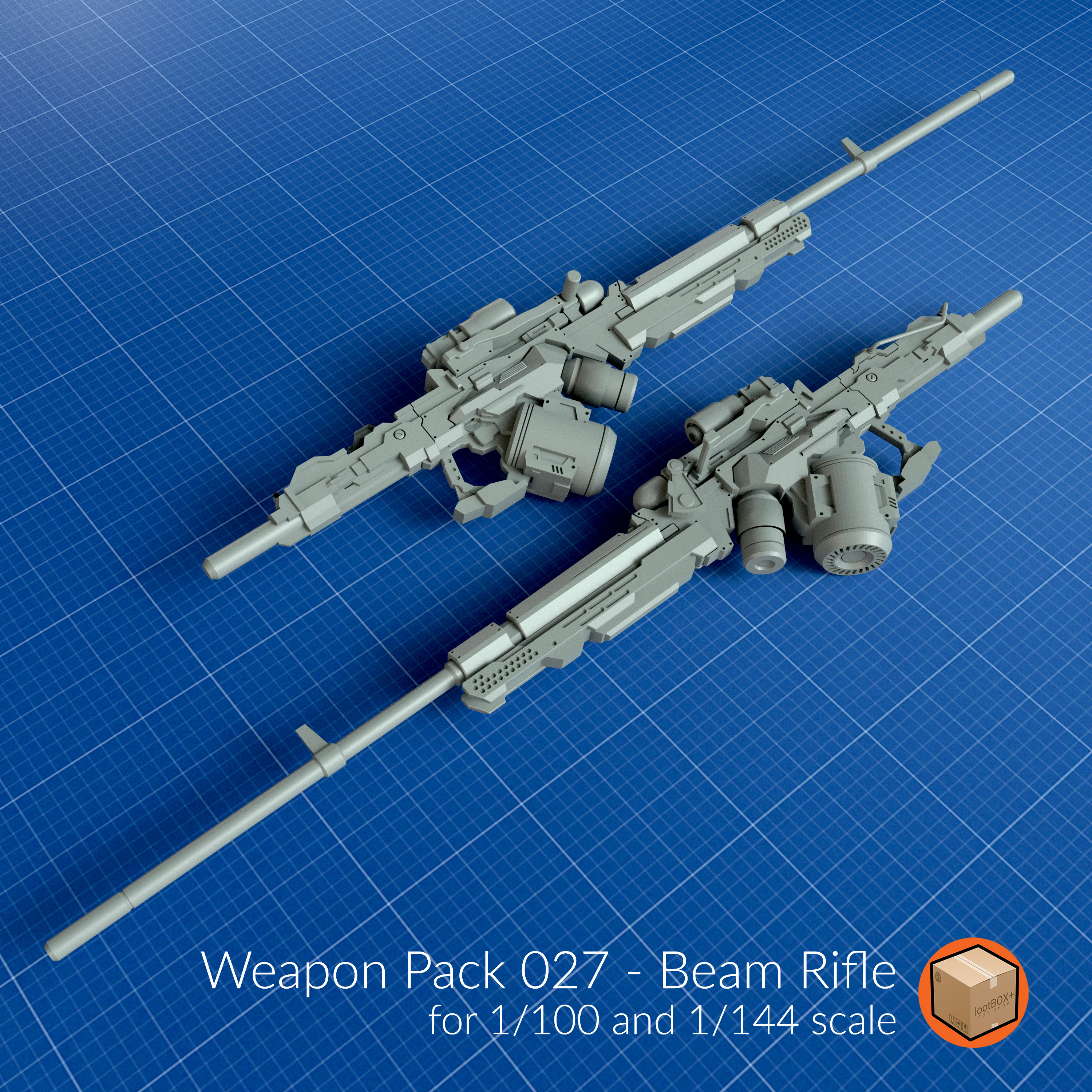 weapon pack 027 gundam accessories 3D print model - Mito3D