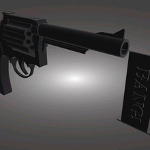 Waffe Pistole Revolver 3d print model - Mito3D