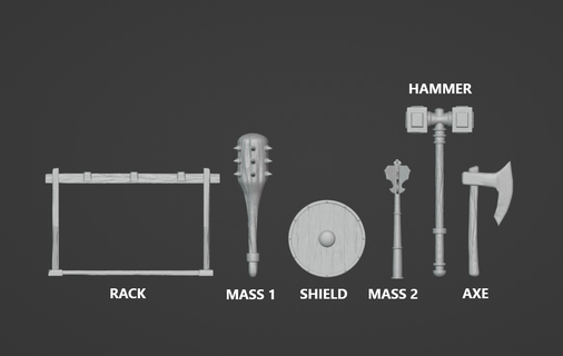 weapons rack Game weapon 3d print model - Mito3D