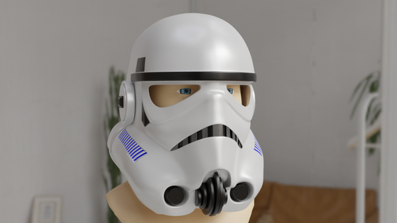 vestível Stormtrooper capacete 3d print model - Mito3D