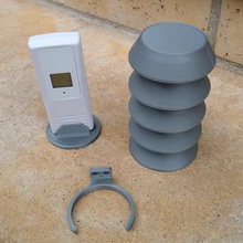 Wetter-sensor-Schutz-Schild-Halterung home outdoor-Garten Wetter sensor - Schutz 3d print model - Mito3D