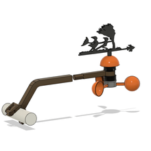 weather vane home rolling wind time 3d print model - Mito3D