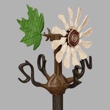 weather vane various garden nature wind measurement maple tree tool deco meteo north south west cardinal points 3d print model - Mito3D
