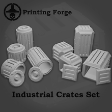 weathered industrial crates pre-supported 40k warhammer 28mm warhammer40k imperial guard astra militarum orks junk junkyard basing tabletop containers objective markers terrain scatter 3d print model - Mito3D