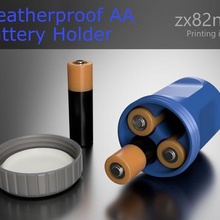 prova intempéries aa bateria armazenamento gadget suporte eletrônicos ar livre degrau stp 3d print model - Mito3D