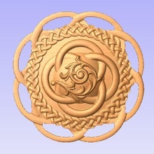 weave various celtic circular cnc relief 3d 3d print model - Mito3D