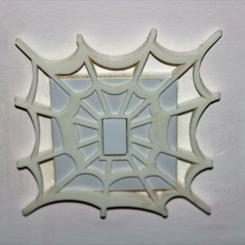 web de la lumière le couvercle l'interrupteur maison lightswitch fête d'halloween l'araignée décor décoration toile d'araignée spiderman salle jeux 3D print model - Mito3D