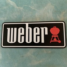 weber logo advertising bbq barbecue panel 3d print model - Mito3D