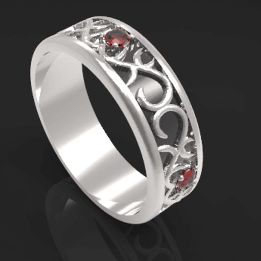 wedding band jewelry jewel ring lady 3D print model - Mito3D
