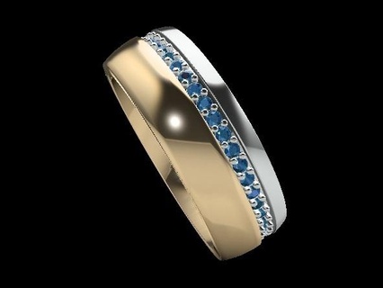 mariage bande 6 anneaux engagement 3d print model - Mito3D