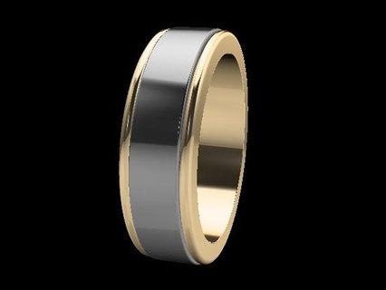 mariage bande 7 anneaux engagement 3d print model - Mito3D