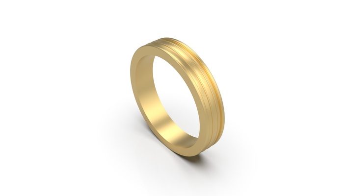 wedding band gold man women love ring - us 5 25 woman silver luxury 3d print model - Mito3D