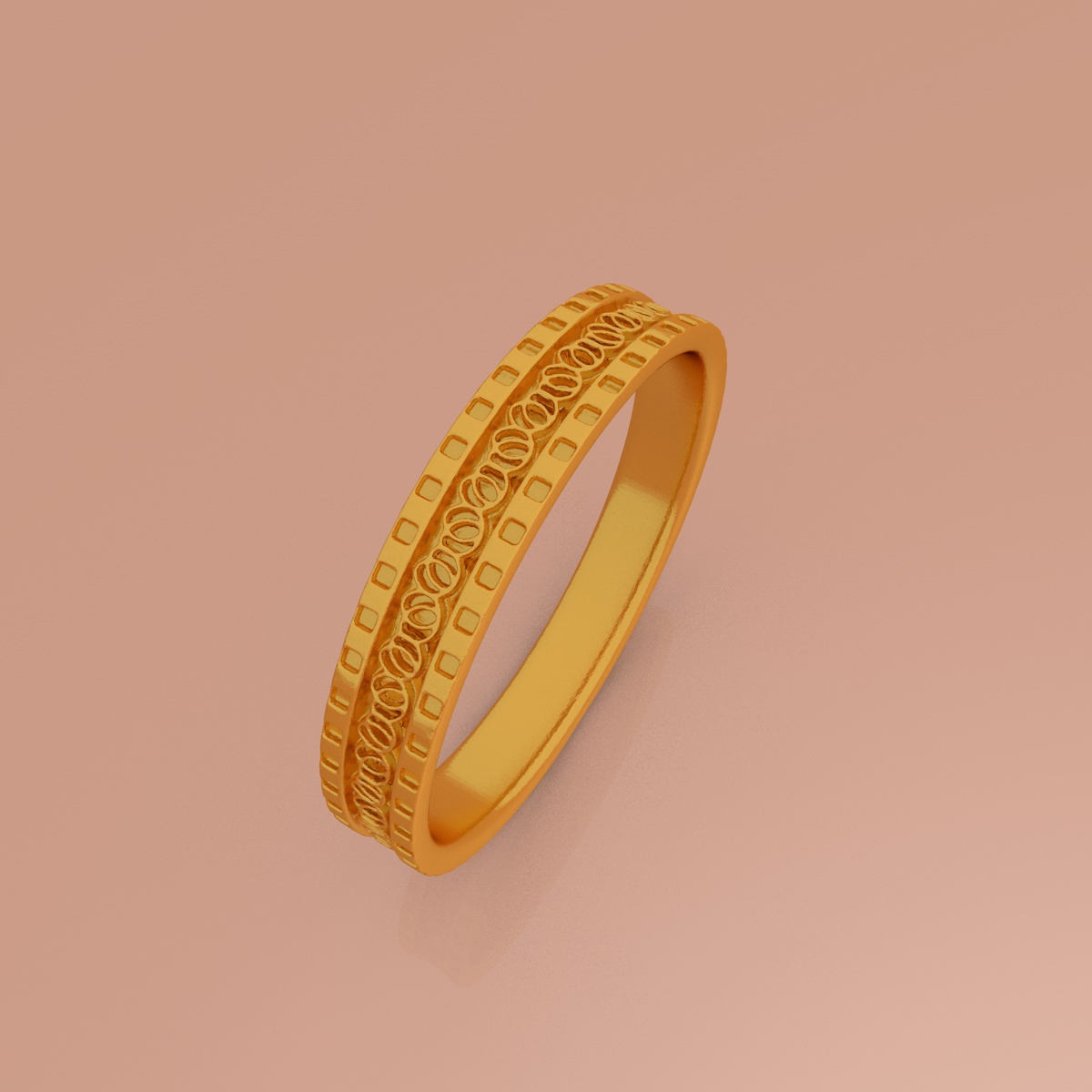 wedding band jewellery ring rwjsp5 rings print ready 3d model engagement sonipardeep ktkaraj stl bands women mens gold 3D print model - Mito3D