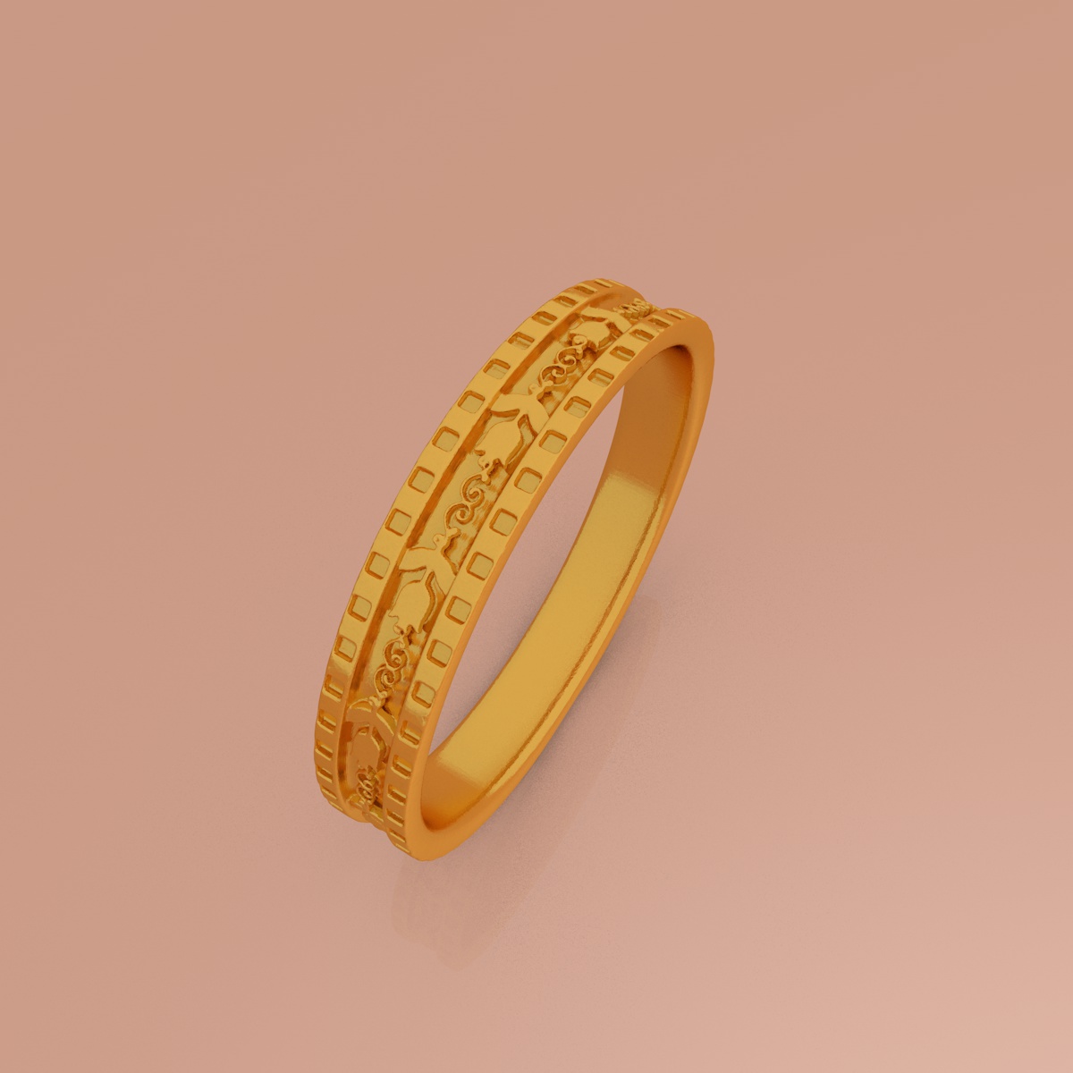 wedding band jewellery ring rwjsp6 rings print ready 3d model engagement sonipardeep ktkaraj stl bands women mens gold 3D print model - Mito3D