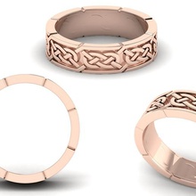Hochzeit Band Ring Schmuck Gold Silber druckbar Diamant Mode Sterling Juwel Engagement Platin Schönheit 3d print model - Mito3D