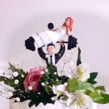 nozze torta fitness coppia pastello fidanzati decorazione decoraci 3d print model - Mito3D