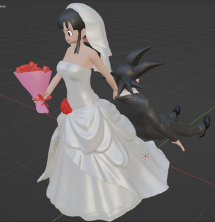 düğün kek Ejderha top evlilik Ejder topu Süt goku Chichi 3d print model - Mito3D
