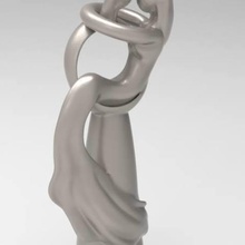 wedding cake topper art figura 3d print model - Mito3D