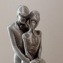 bolo de casamento topper a arte Modelo 3d noiva brinquedo 3d print model - Mito3D