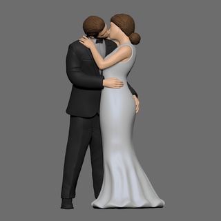 wedding cake topper 5 special mr mrs marriage ornament party love couple toppers 3d print model - Mito3D