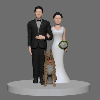 mariage gâteau topper 6 spécial Madame ornement fête l'amour couple toppers 3d print model - Mito3D