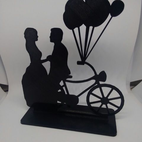 wedding cake topper bike various birthday 3D print model - Mito3D