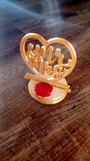 düğün merkez süsü dekorasyon Bayan kalp ayakta durmak hediye kek topper yıldönümü Aşk çiftler sonsuzluk tasarım 3d print model - Mito3D