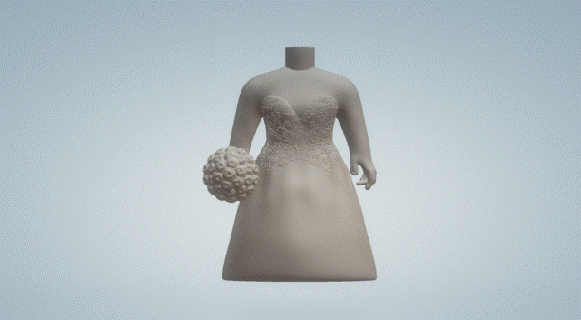 mariage robe 006 funko pop 3d print model - Mito3D