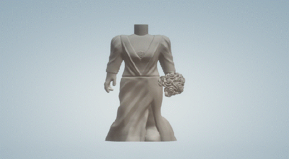 Hochzeit Kleid 016 funko Pop 3d print model - Mito3D