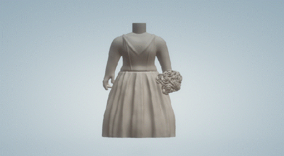 wedding dress 024 funko pop 3d print model - Mito3D
