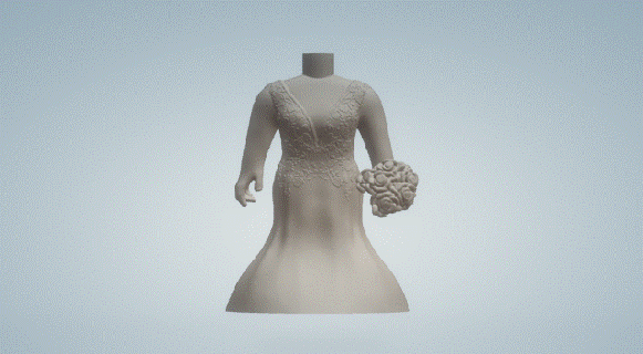 wedding dress 026 funko pop 3d print model - Mito3D
