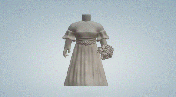 düğün elbise 036 Funko pop Sanat 3d print model - Mito3D
