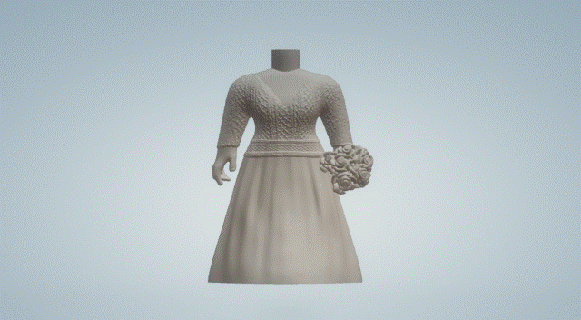 düğün elbise 041 Funko pop Sanat 3d print model - Mito3D