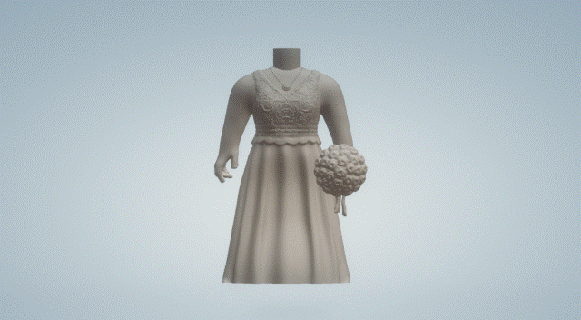 düğün elbise 046 Funko pop Sanat 3d print model - Mito3D