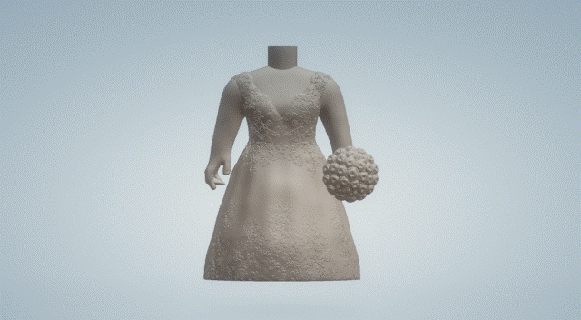 wedding dress 061 funko pop Art 3d print model - Mito3D