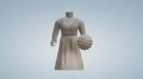 wedding dress 063 funko pop Art 3d print model - Mito3D