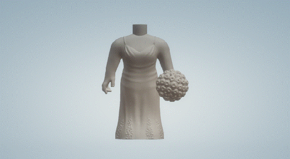 mariage robe 069funko pop art 3d print model - Mito3D